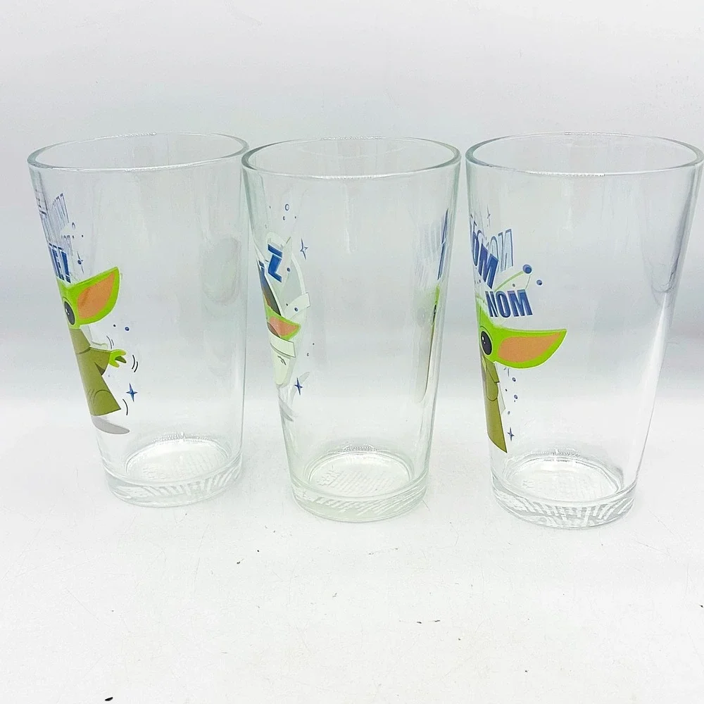 Set of 3 Star Wars Mandalorian‎ Grogu Baby Yoda Glass Tumbler Set 16oz